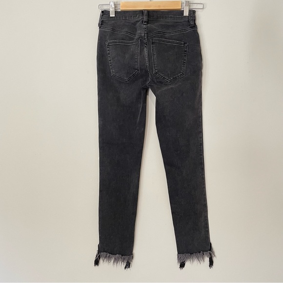 Free People Great Heights Frayed Skinny Black NWT - Picture 6 of 10